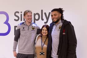 Northampton Saints players George Hendy and Lewis Ludlam attended the opening