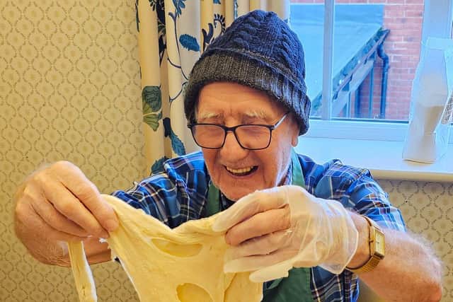 Celebrating National Pizza Day at Elm Bank Care Home.