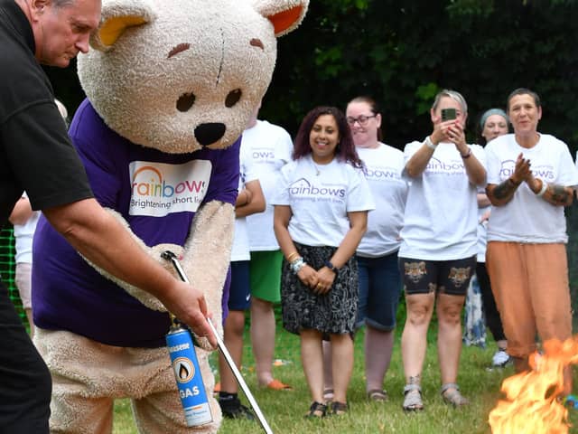 Rainbows is looking for people to walk on hot coals at a fundraiser in Northampton in October