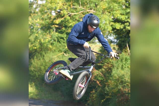 Olympic BMX bronze medalist Declan Brooks at KC Active pump track opening