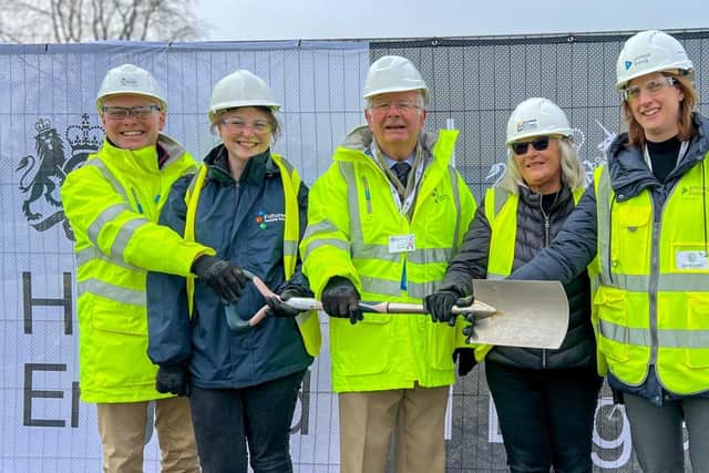 From left to right: Futures colleagues Anthony Holt and Mel Cooknell, with Councillor John Shepherd,