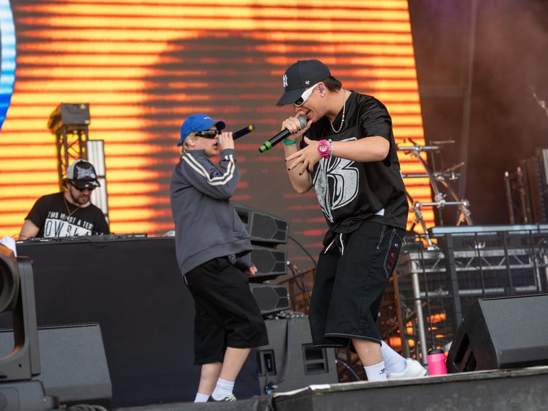 Joey Valence & Brae on stage at Tribes Unite at The National Bowl in Milton Keynes on Saturday, August 9, 2025. Photo by David Jackson.
