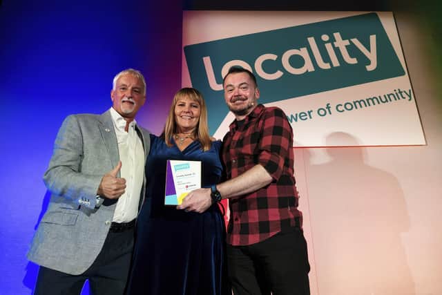 Mandy Young received her award at a special event in Sheffield. Picture: Alex Brenner