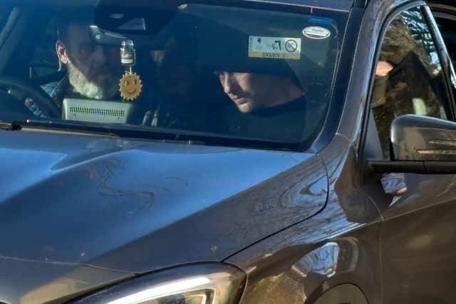 Joshua Perkins was driven away from the front of the court during a magistrates' hearing earlier this year. Image: National World