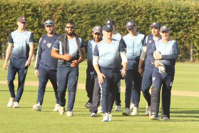 It was job done for the Desborough players after their 104-run win against Overstone ensured they will be in the top flight next season