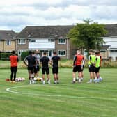 Corby Town were back on the training ground last weekend. Picture by Jim Darrah