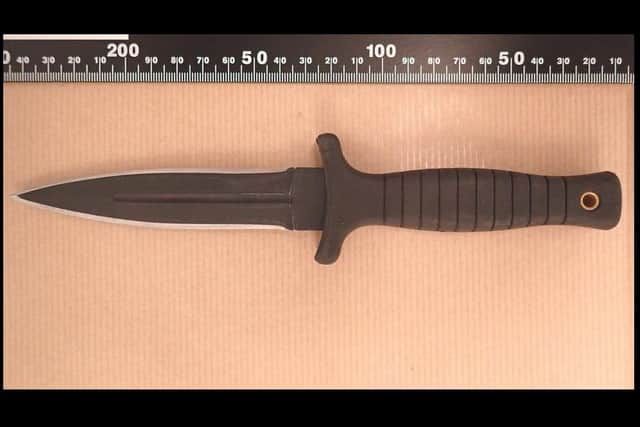 The knife that was used to stab Dylan Holliday in Wellingborough