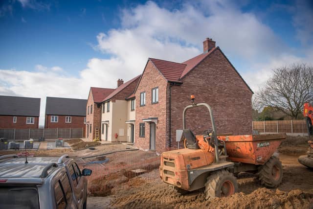 Amplius homes under construction.