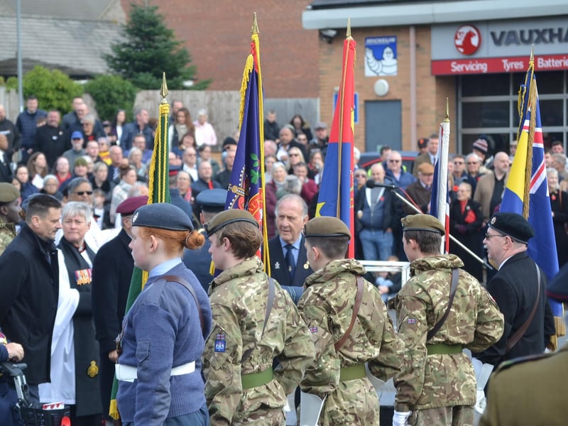 Hundreds gather at Broad Green in Wellingborough to pay respects at Remembrance Sunday service
