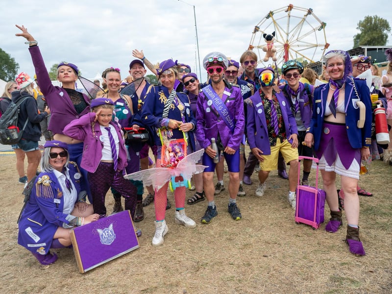 Festival goers taking part in the annual Shambala Carnival. This year’s theme was ‘Pun Intended'. Photo by David Jackson.