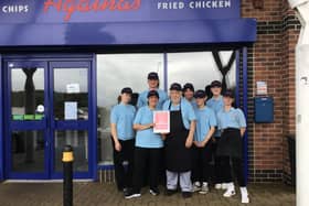 Staff at Agatha's in Wellingborough with their award