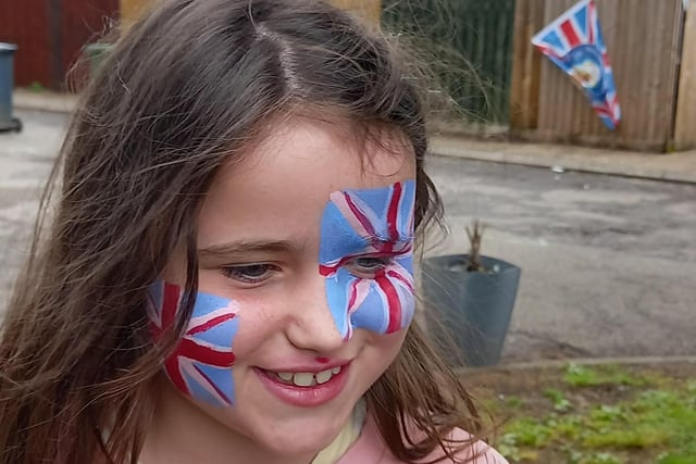 Faces were painted with union flags