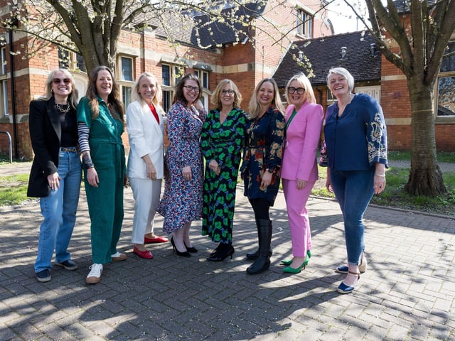 (L-R) Cheryl Laidlaw, Cat Googe, Janine Coney, Donna Eade, Diane Watson, Catherine Chapman, Andrea Rainsford, Nicola Tonsager.