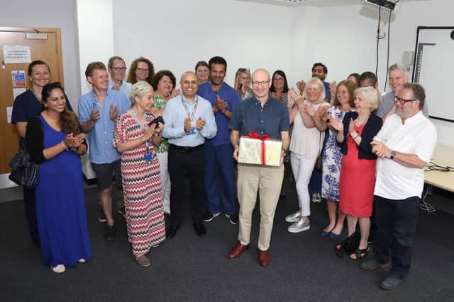 Colleagues - past and present - wish Dr Richard Baxter a happy retirement