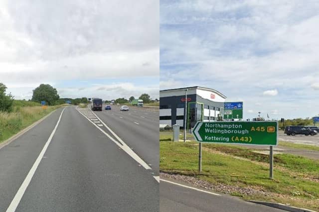 Junction 18 slip roads on the M1 and a section of the A45 will be closed in Northamptonshire for a number of nights in January.