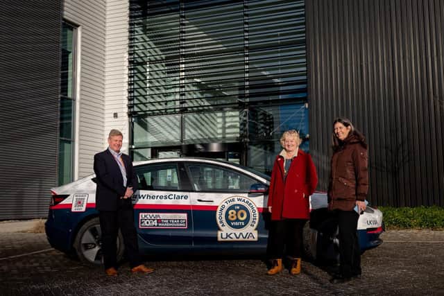 Visku CEO Andy Kaye, Cllr. Valerie Anslow Mayor of Wellingborough, Clare Bottle CEO of UKWA