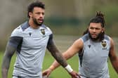 Courtney Lawes and Lewis Ludlam line up in Saints' back row (photo by David Rogers/Getty Images)