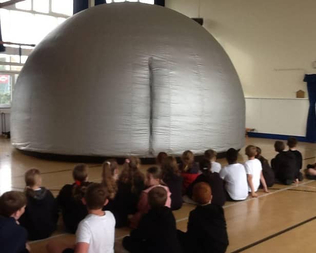 Pupils experience the Wonderdome