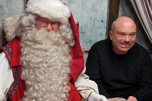 Patrick with Santa in Lapland