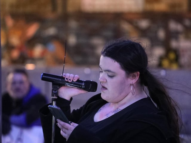 Reclaim the night march against domestic violence Kettering:women's march Kettering