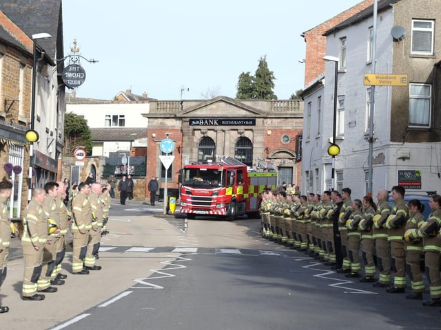 Streets lined in honour of Corby firefighter Hilmi Say:Hilmi Say funeral in Corby and Rothwell