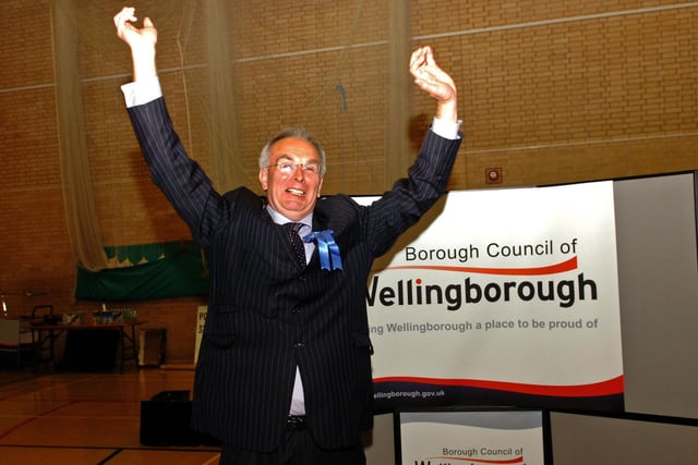 Peter Bone celebrates his win at the general election in May 2010