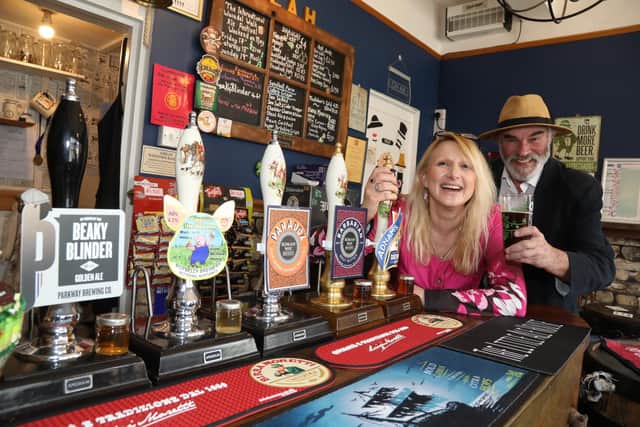 Landlady of The Little Ale House, Wellingborough Chrissie Mannion and Farmer John 'Norty' Norton getting ready for the annual Waendel Walk Beer Festival /National World