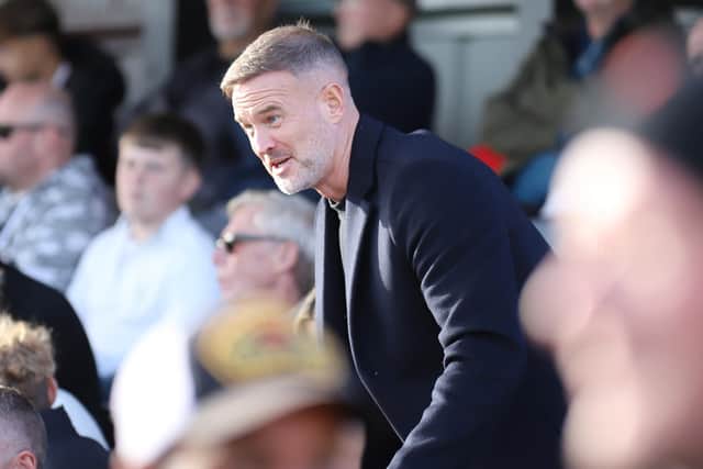 Brad Piercewright chatted with supporters at Kettering Town's 1-1 draw with Halesowen last Saturday (Picture: Peter Short)