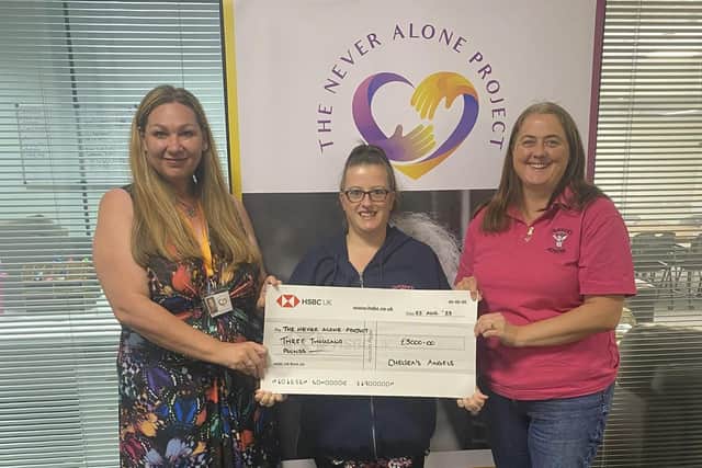 The Never Alone Project received £3,000 from Chelsea's Angels
