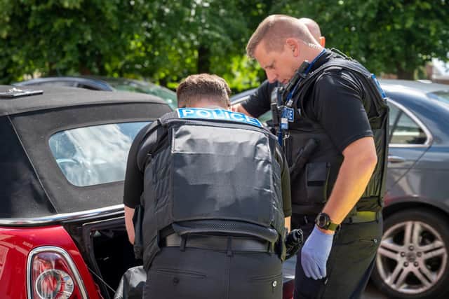 One of three vehicles searched during a Northamptonshire Police ANPR operation on Tuesday