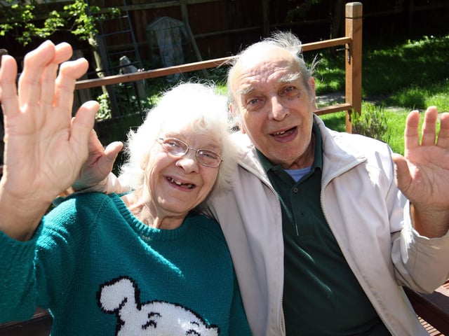 Ann and Jack Rowe from Wellingborough celebrate their wedding anniversary at Westlands Care Home