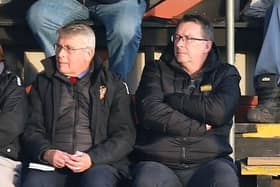 Graham Starmer (right) pictured with Kettering Town club president Ken Samuel (Picture: Peter Short)