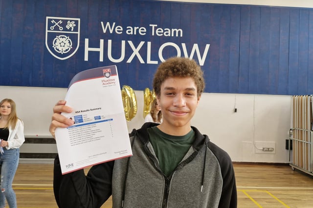 Samson Ibordor  - GCSE results day at Huxlow Academy