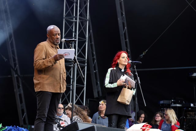 David and Carrie Grant lead communion at Greenbelt 2023 - Festival of music, activism, artistry and ideas