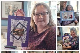 Clients from the Wellingborough showing off the calendars they created