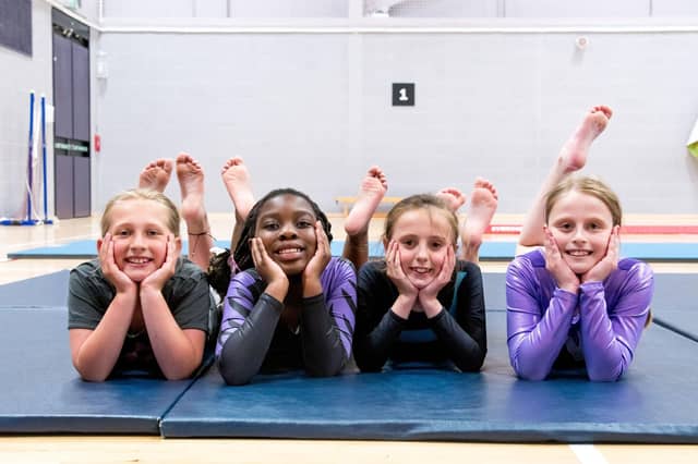 Smiling children.