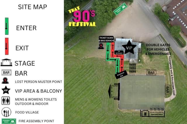 The site map for the festival