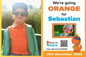 Sebastian Nunney, 6, is has been battling neuroblastoma cancer for three years. His favourite colour has inspired the Go Orange for Sebastian Day