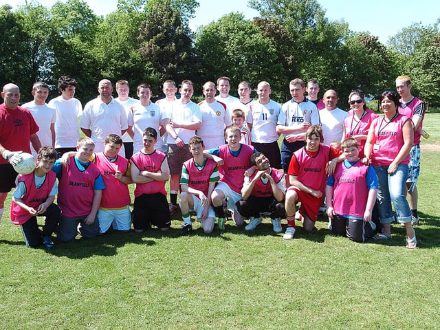 A Northamptonshire Police football team  takes on a team from Corby  2009