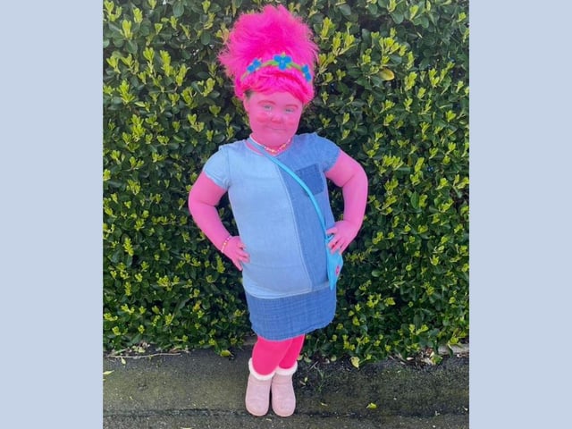 Lilah, age 5, as Poppy the Troll
