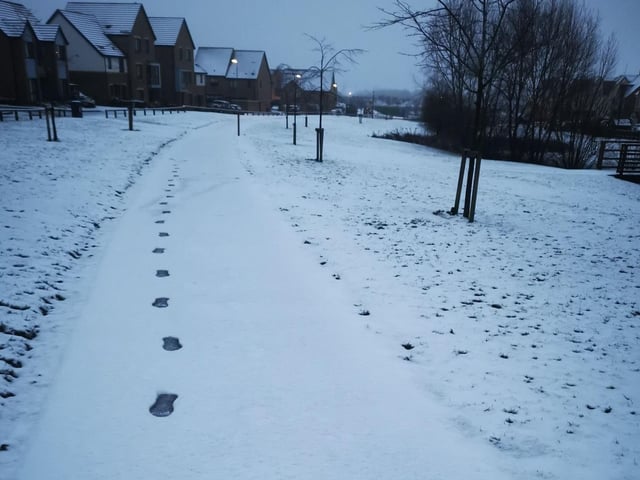 A beautiful shot here of the snow in Little Stanion