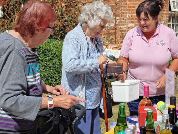 Brampton View Activities Team held their own Tombola Stand