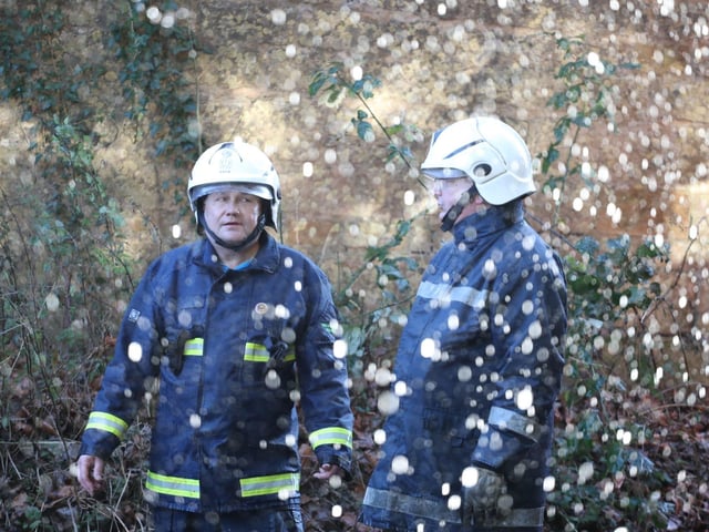 Annual Boxing Day Squirt between Geddington Volunteer Fire Brigade and Northants Fire and Rescue at Geddington Ford/National World