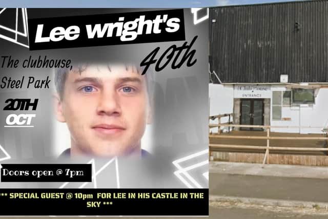 The Clubhouse Corby will host a party for what would have been Lee Wright's 40th birthday