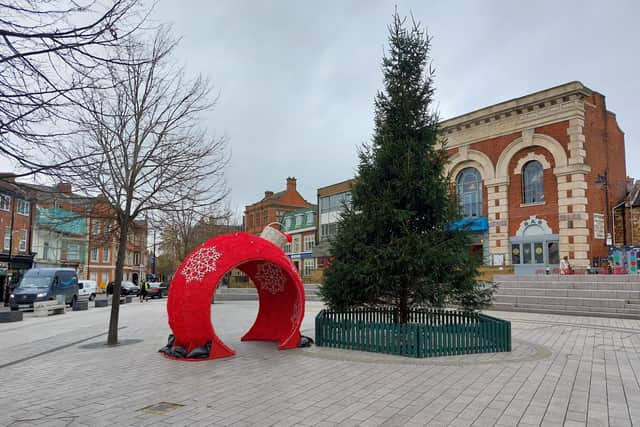 The first signs of Christmas are being found in Kettering ahead of its lights switch-on this Thursday