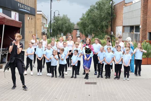 Christy Anderson with some of her pupils from The Anderson School of Dance who performed at KettFest 2023