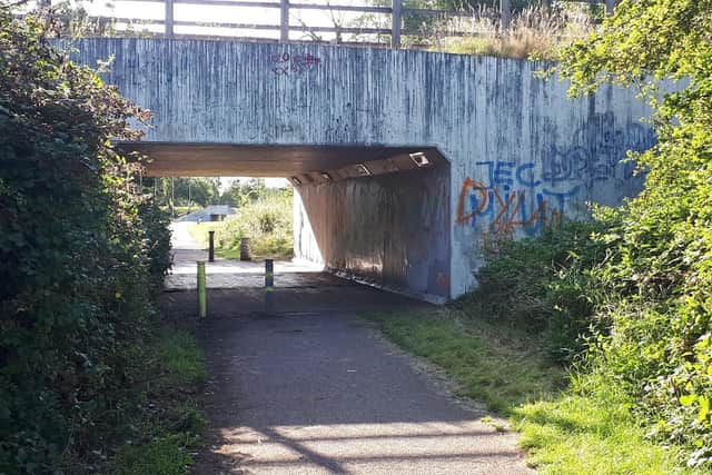 The underpass where Dylan was stabbed