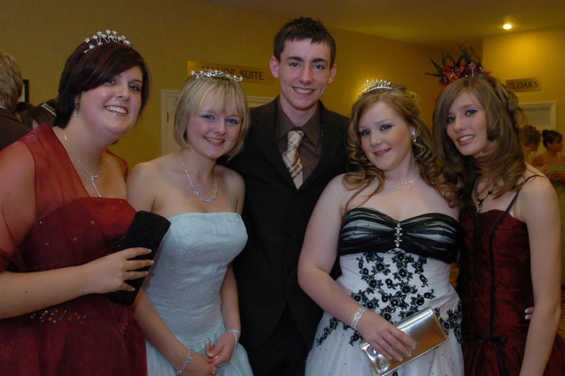 Emma, Jennie, Craig, Jemma and Laura at the prom in 2007