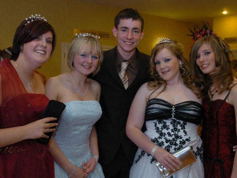 Emma, Jennie, Craig, Jemma and Laura at the prom in 2007