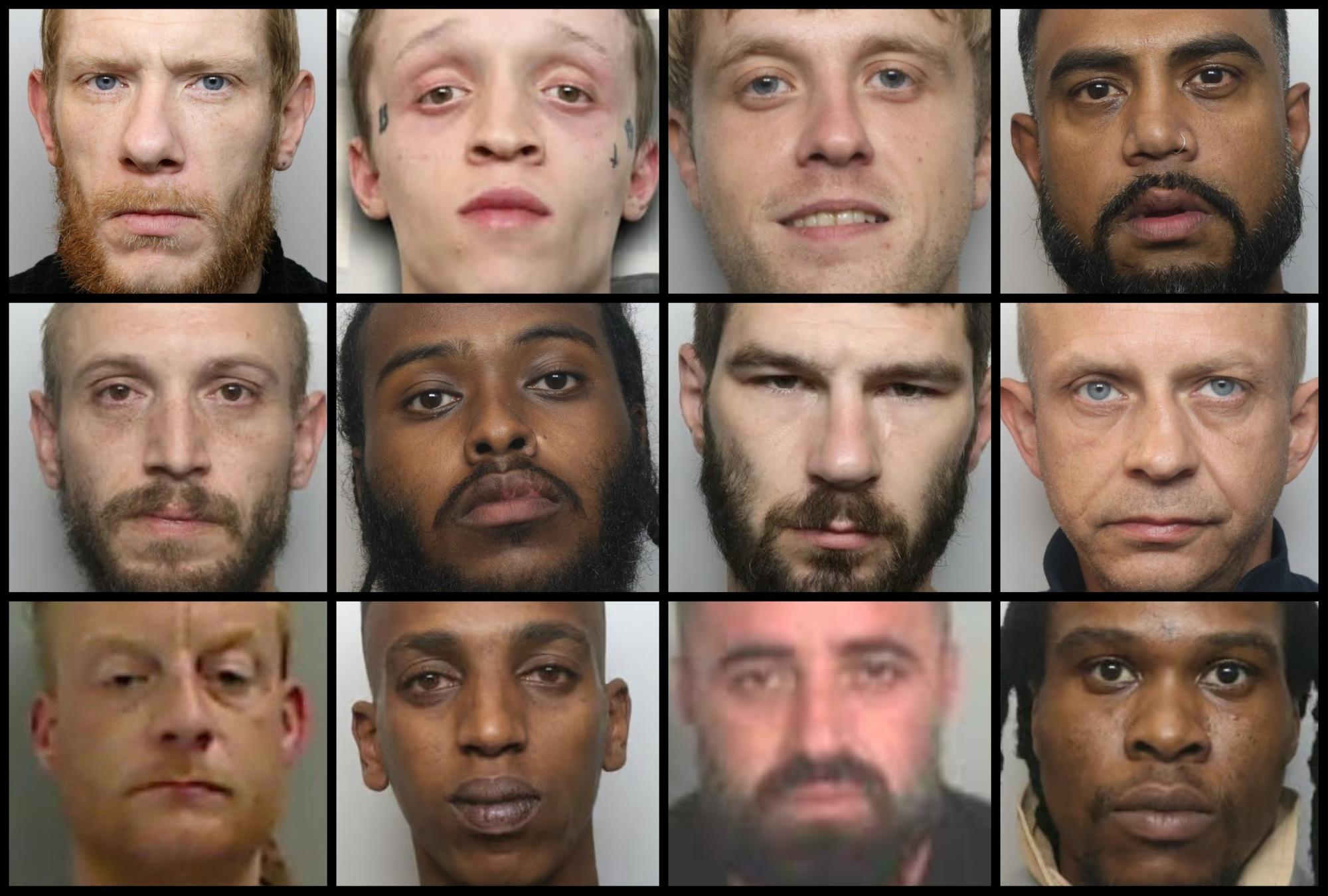 Faces of some of the criminals locked up for crimes in Northamptonshire during December 2025